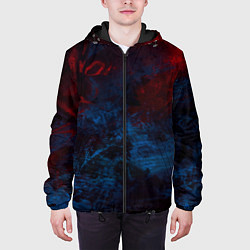 Куртка с капюшоном мужская Космическая абстракция битва, цвет: 3D-черный — фото 2