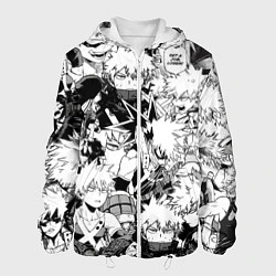 Куртка с капюшоном мужская Кацуки Бакуго - Моя геройская академия, цвет: 3D-белый