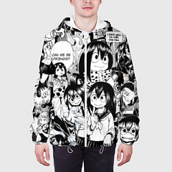Куртка с капюшоном мужская Цую Асуи - Моя геройская академия, цвет: 3D-белый — фото 2