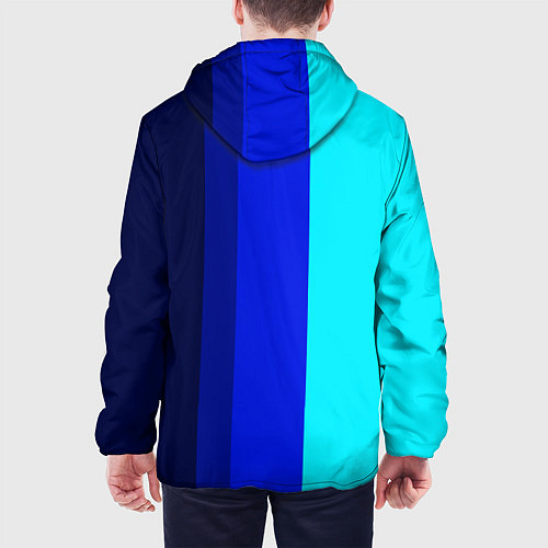 Мужская куртка Контрастные вертикальные полосы / 3D-Черный – фото 4