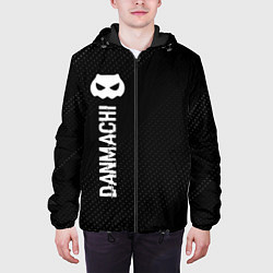 Куртка с капюшоном мужская DanMachi glitch на темном фоне: по-вертикали, цвет: 3D-черный — фото 2