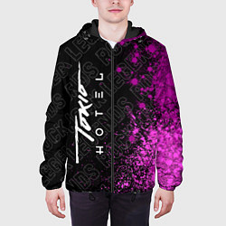 Куртка с капюшоном мужская Tokio Hotel rock legends: по-вертикали, цвет: 3D-черный — фото 2