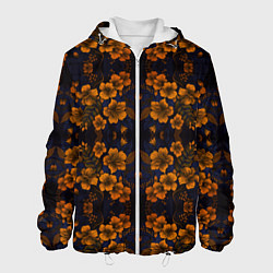 Мужская куртка Желто-оранжевые нежные цветы