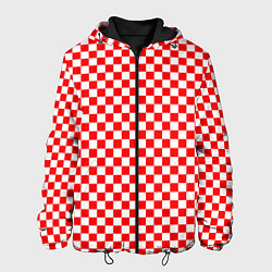 Мужская куртка Красные и белые квадраты