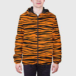 Куртка с капюшоном мужская Тигра, цвет: 3D-черный — фото 2