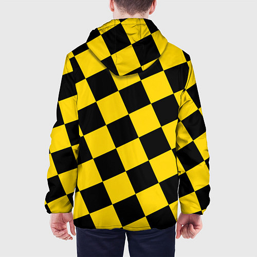 Мужская куртка Черно-желтая крупная клетка / 3D-Белый – фото 4