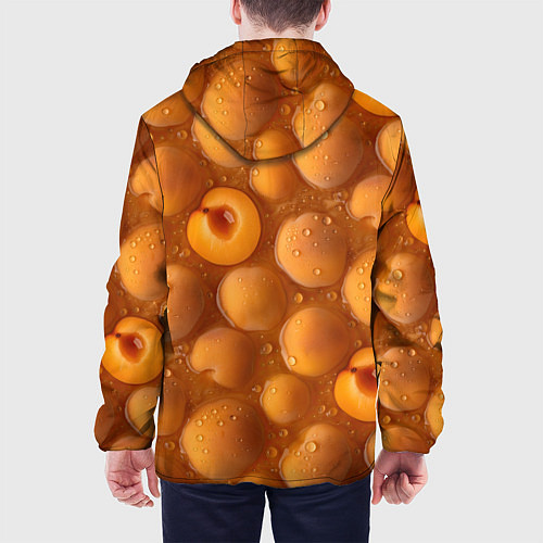 Мужская куртка Сочная текстура из персиков / 3D-Белый – фото 4