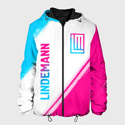 Мужская куртка Lindemann neon gradient style: надпись, символ