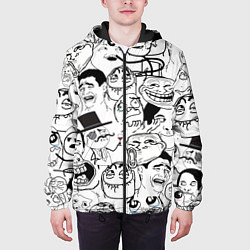 Куртка с капюшоном мужская Сборник мемов, цвет: 3D-черный — фото 2