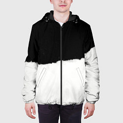 Куртка с капюшоном мужская Оторванный лист бумаги, цвет: 3D-черный — фото 2