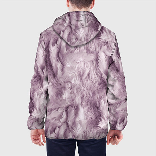 Мужская куртка Текстура розовый пушок / 3D-Черный – фото 4