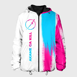 Мужская куртка Akame ga Kill neon gradient style: по-вертикали