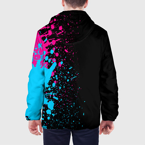 Мужская куртка Placebo - neon gradient: по-вертикали / 3D-Черный – фото 4