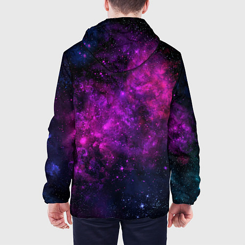 Мужская куртка Neon pink nebula / 3D-Черный – фото 4