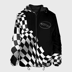 Куртка с капюшоном мужская Jaguar racing flag, цвет: 3D-черный