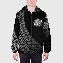 Куртка с капюшоном мужская Chrysler tire tracks, цвет: 3D-черный — фото 2
