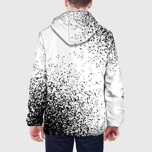 Мужская куртка Limp Bizkit и рок символ на светлом фоне / 3D-Белый – фото 4
