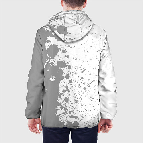 Мужская куртка Spirited Away glitch на светлом фоне: по-вертикали / 3D-Белый – фото 4