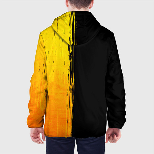 Мужская куртка JoJo Bizarre Adventure - gold gradient: по-вертика / 3D-Черный – фото 4