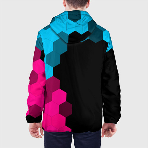Мужская куртка Counter-Strike 2 - neon gradient: по-вертикали / 3D-Черный – фото 4