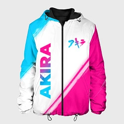 Куртка с капюшоном мужская Akira neon gradient style: надпись, символ, цвет: 3D-черный