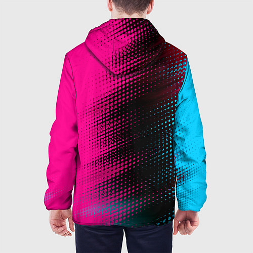 Мужская куртка Ford - neon gradient: по-вертикали / 3D-Черный – фото 4