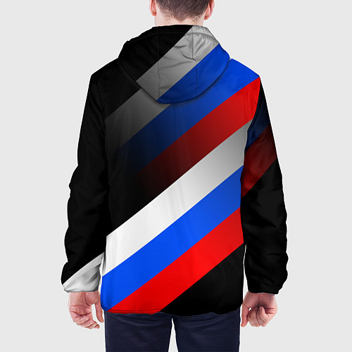 Мужская куртка Пограничные войска - флаг РФ / 3D-Белый – фото 4