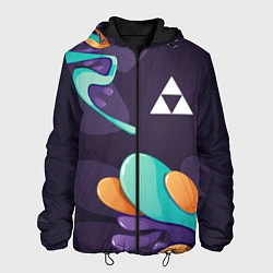 Куртка с капюшоном мужская Zelda graffity splash, цвет: 3D-черный