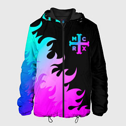 Куртка с капюшоном мужская My Chemical Romance неоновый огонь, цвет: 3D-черный