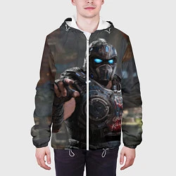 Куртка с капюшоном мужская Gears of war Клейтон Кармайн, цвет: 3D-белый — фото 2