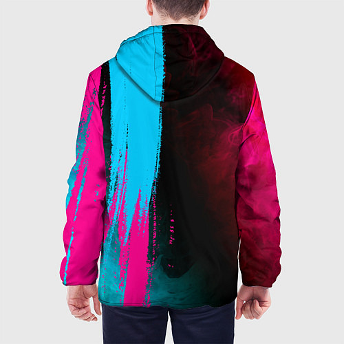 Мужская куртка GTA - neon gradient: по-вертикали / 3D-Черный – фото 4