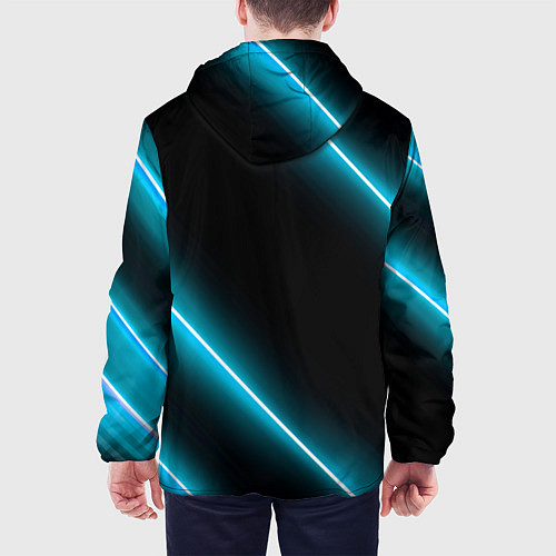Мужская куртка Suzuki неоновые лампы / 3D-Черный – фото 4