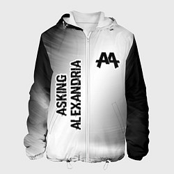 Мужская куртка Asking Alexandria glitch на светлом фоне: надпись,