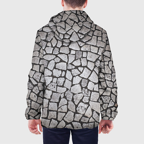 Мужская куртка Каменный серый паттерн / 3D-Белый – фото 4