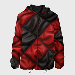 Куртка с капюшоном мужская Red black luxury, цвет: 3D-черный