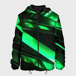 Мужская куртка Зеленая неоновая абстракция