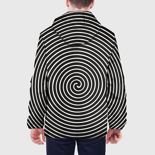 Мужская куртка Оптическая спираль / 3D-Белый – фото 4