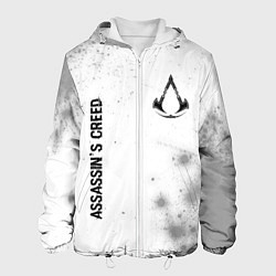 Куртка с капюшоном мужская Assassins Creed glitch на светлом фоне: надпись, с, цвет: 3D-белый