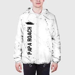 Куртка с капюшоном мужская Papa Roach glitch на светлом фоне: по-вертикали, цвет: 3D-белый — фото 2