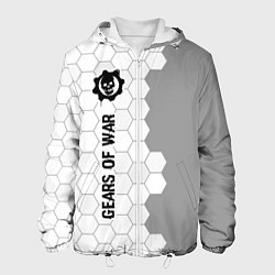 Куртка с капюшоном мужская Gears of War glitch на светлом фоне: по-вертикали, цвет: 3D-белый