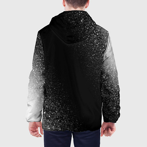Мужская куртка Nickelback glitch на темном фоне: по-вертикали / 3D-Черный – фото 4