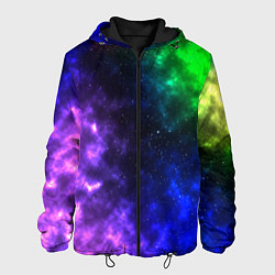 Куртка с капюшоном мужская Космос мультицвет, цвет: 3D-черный