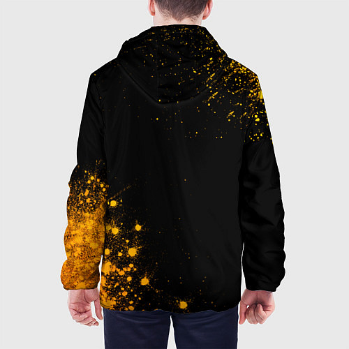 Мужская куртка Tokyo Ghoul - gold gradient: надпись, символ / 3D-Черный – фото 4