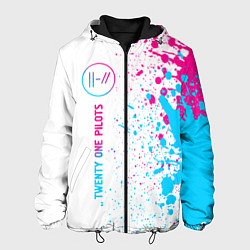 Куртка с капюшоном мужская Twenty One Pilots neon gradient style: по-вертикал, цвет: 3D-черный