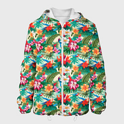 Мужская куртка Яркие гавайские цветы