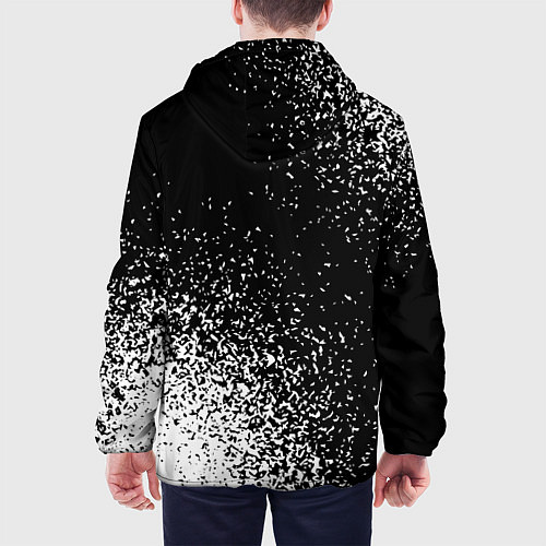 Мужская куртка Joy Division и рок символ на темном фоне / 3D-Черный – фото 4