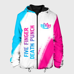 Мужская куртка Five Finger Death Punch neon gradient style: надпи