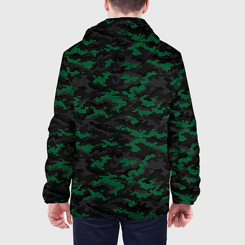 Мужская куртка Точечный камуфляжный узор Spot camouflage pattern / 3D-Белый – фото 4