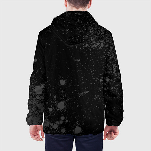 Мужская куртка Darling in the FranXX glitch на темном фоне: надпи / 3D-Черный – фото 4