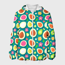 Мужская куртка Текстура авокадо и цветы